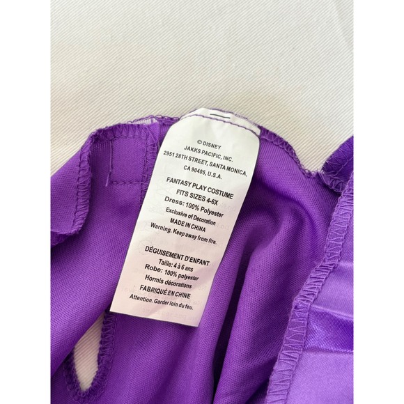 Disney Rapunzel Costume Dress Purple Gold Girls Size 4-6X Jakks Pacific new - Picture 4 of 9